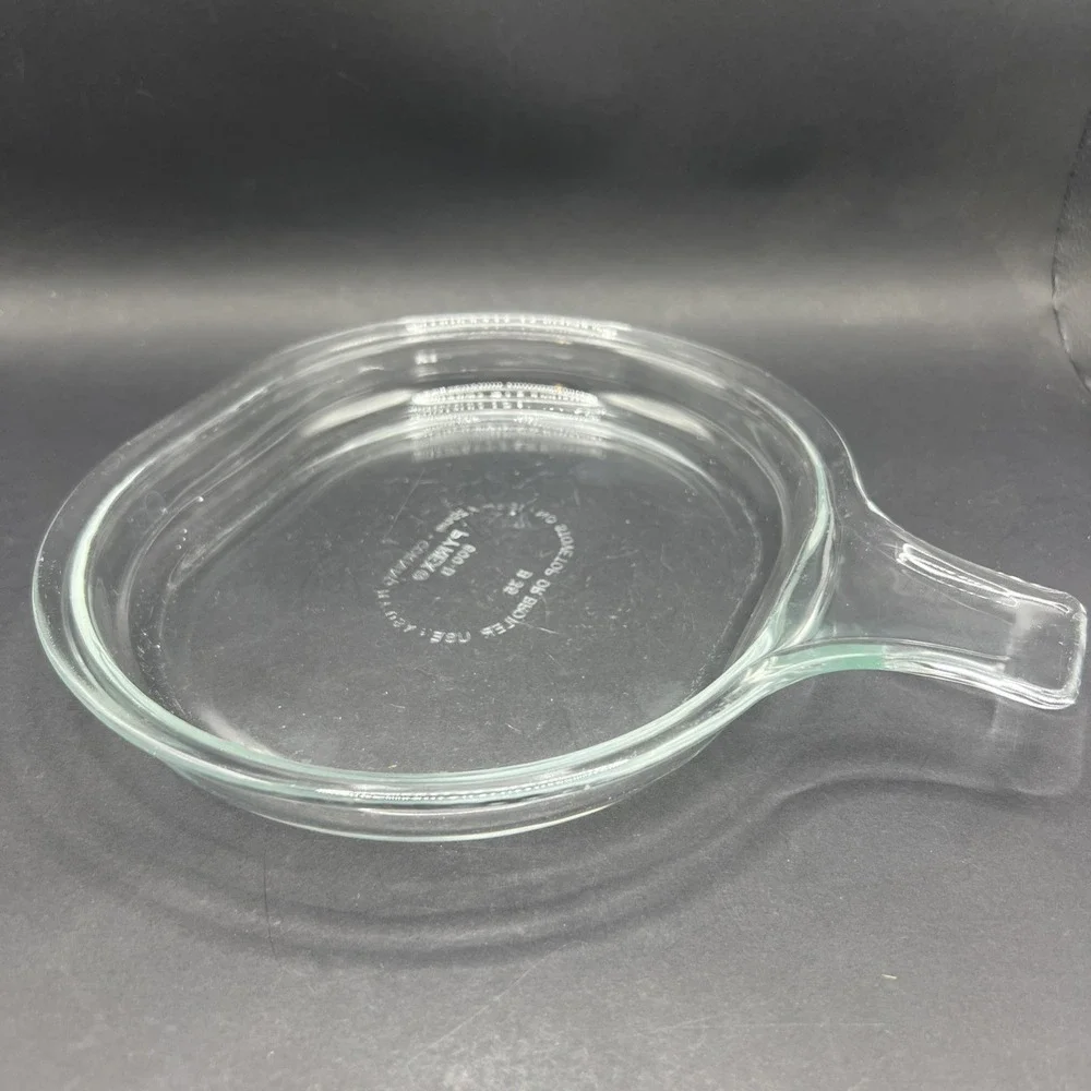 PYREX CORNING 600-B‎ Clear Glass Microwave & Oven Single Serve Dish Grab-it Dish
